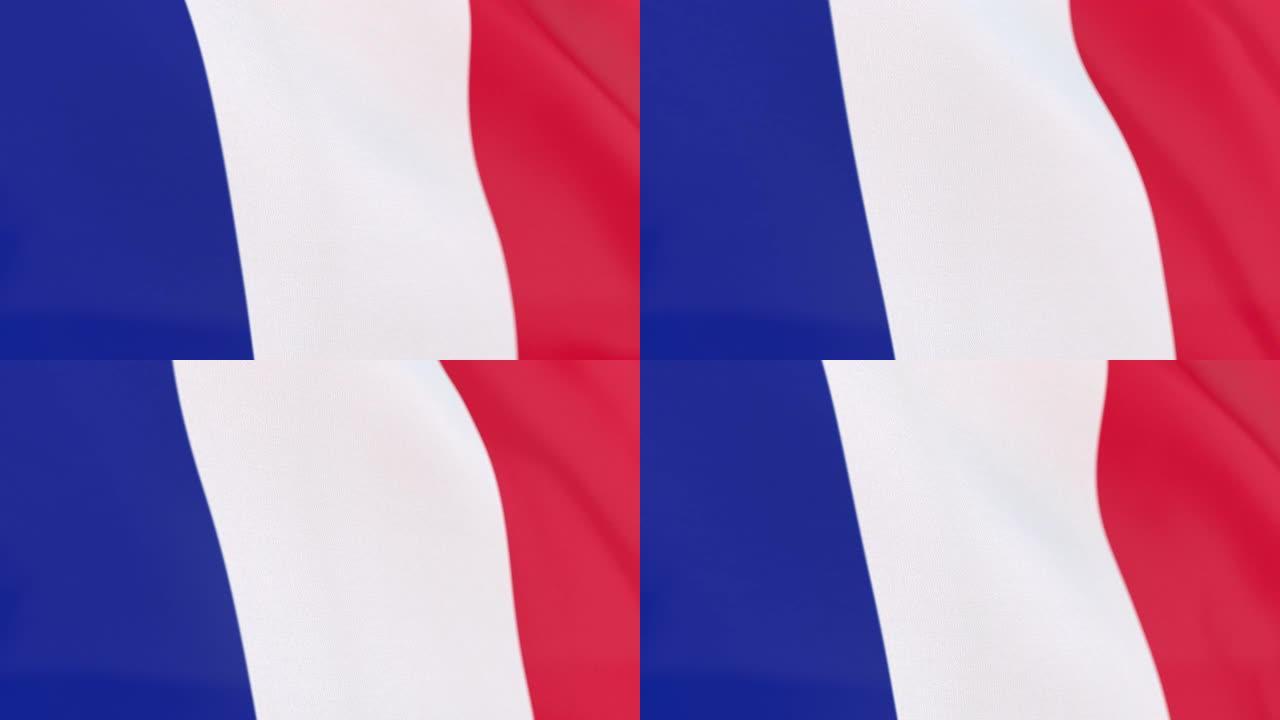 法国国旗绕圈