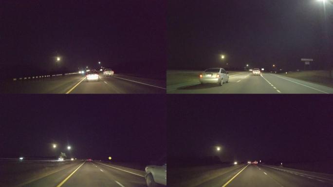 中西部平原密苏里州堪萨斯州和科罗拉多州黄昏和夜间驾驶延时视频系列