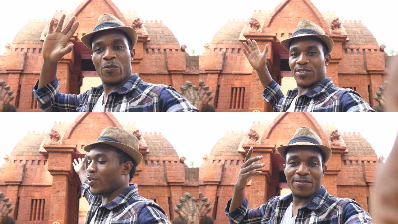 快乐非洲男子vlog录像谈景点