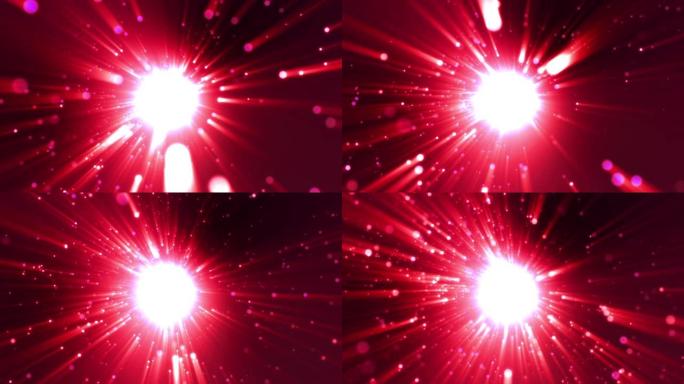 粒子红光耀斑循环动画