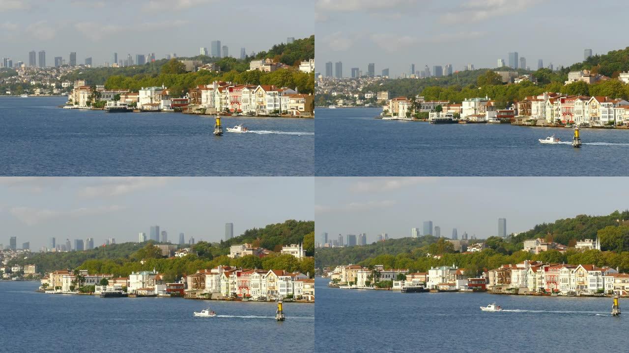 博斯普鲁斯海峡伊斯坦布尔美丽的老堤