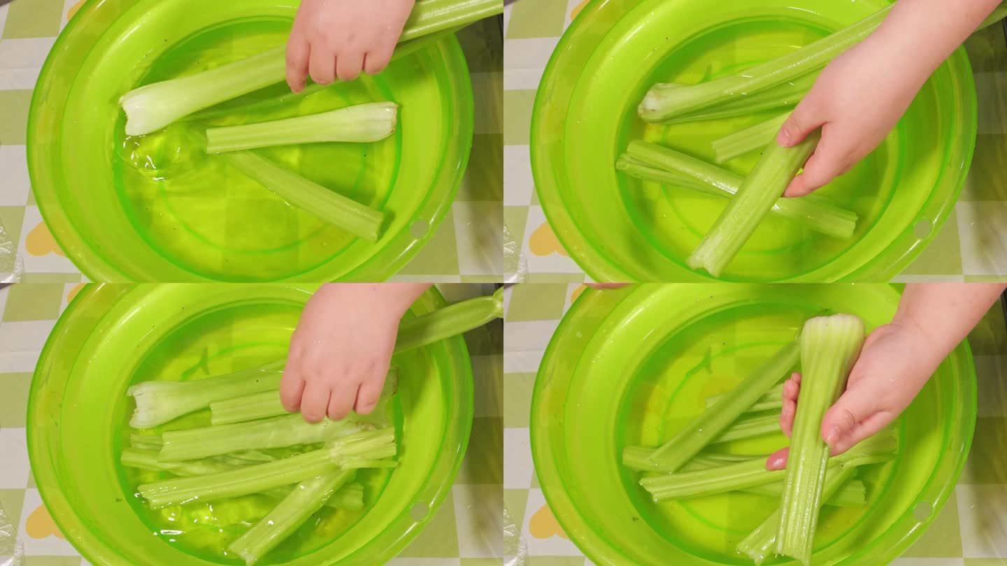 水盆清洗芹菜西芹洗菜 (2)