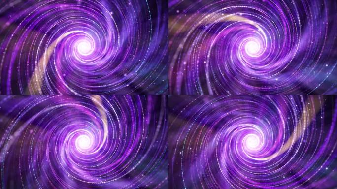 紫色螺旋粒子光线优雅梦幻粒子线条