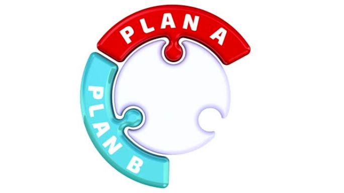 计划A，计划B，计划C。拼图形式的复选标记