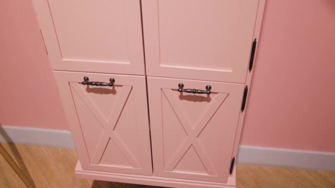 儿童家具衣柜搁板抽屉储物室内粉色盒子