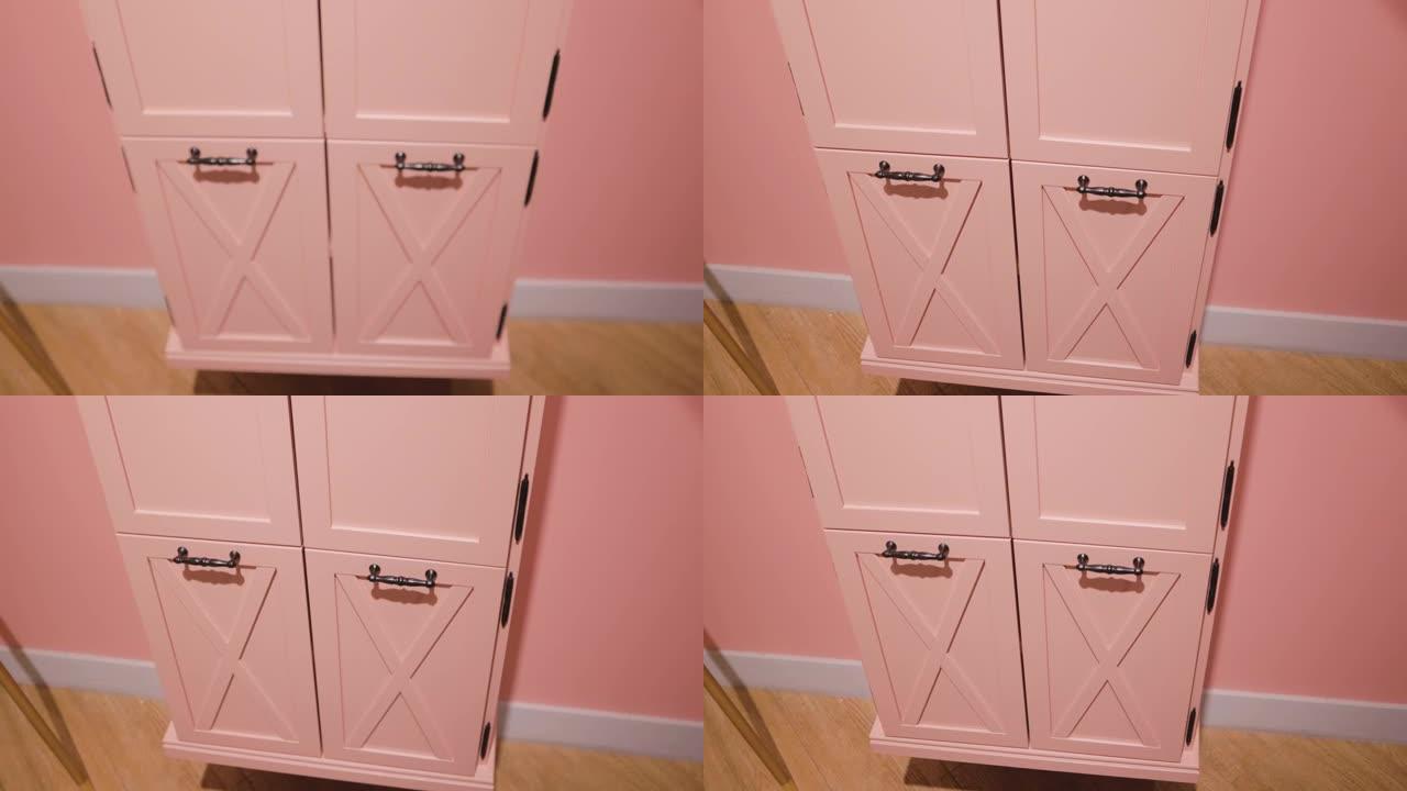 儿童家具衣柜搁板抽屉储物室内粉色盒子