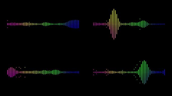 彩色数字音频频谱声音均衡器效果