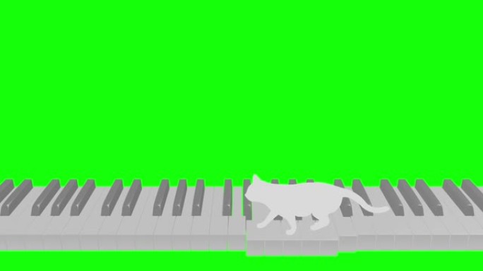 猫剪影钢琴走环图案