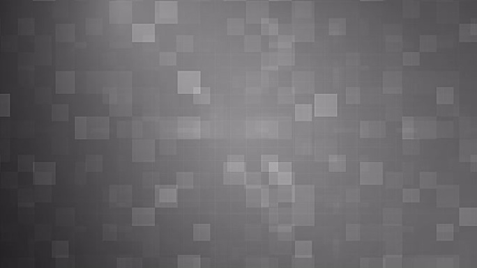 抽象未来技术几何白灰和黑色渐变方形多边形方形图案动画。4K 3D无缝循环块图案马赛克运动背景。