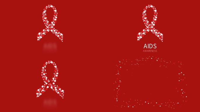 世界艾滋病日宣传丝带动画