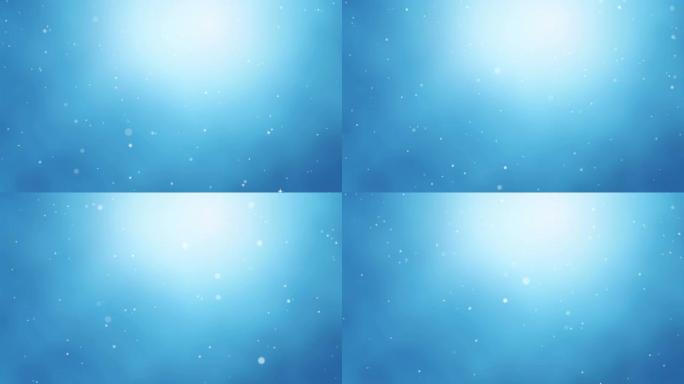 具有闪光效果的雪蓝色背景蓝色下雪背景