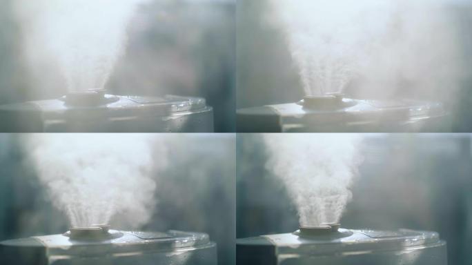 空气离子发生器释放蒸汽以加湿室内大气