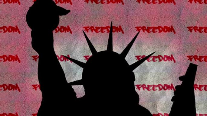 自由女神像的自由背景