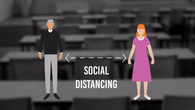 标志社会距离与人的社会距离的动画