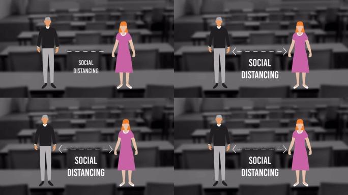 标志社会距离与人的社会距离的动画