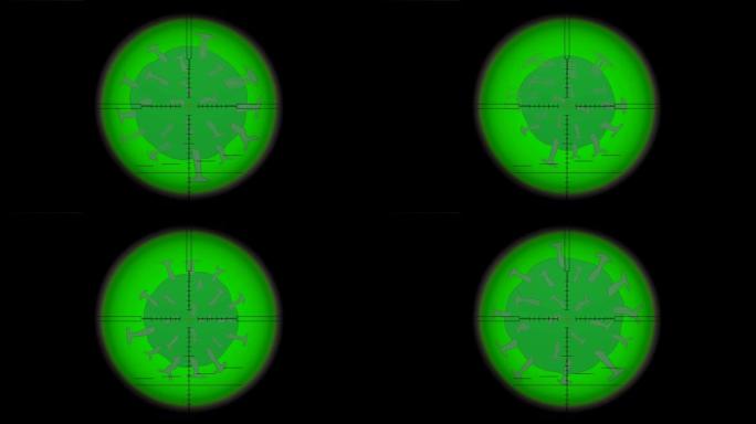 疫苗破坏冠状病毒动画。