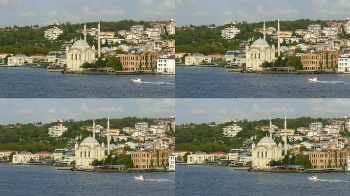 博斯普鲁斯海峡堤岸上的伊斯坦布尔名胜