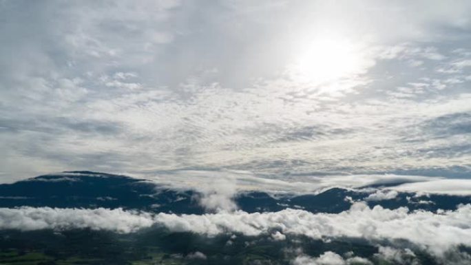 延时-山上的云景雪山云层流云