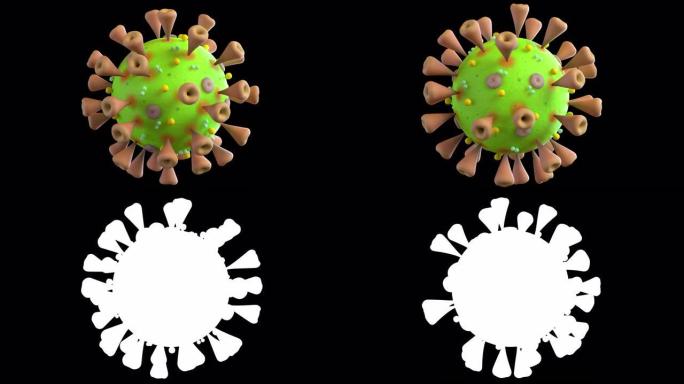 日冕病毒的3D动画