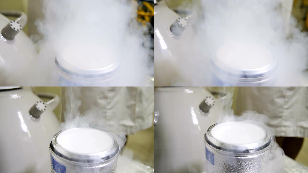 实验室慢动作液氮覆盖罐