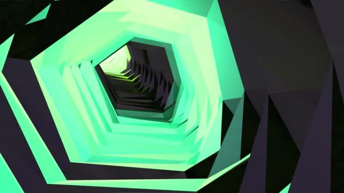 数据隧道之旅三维立体空间科技隧道穿梭霓虹