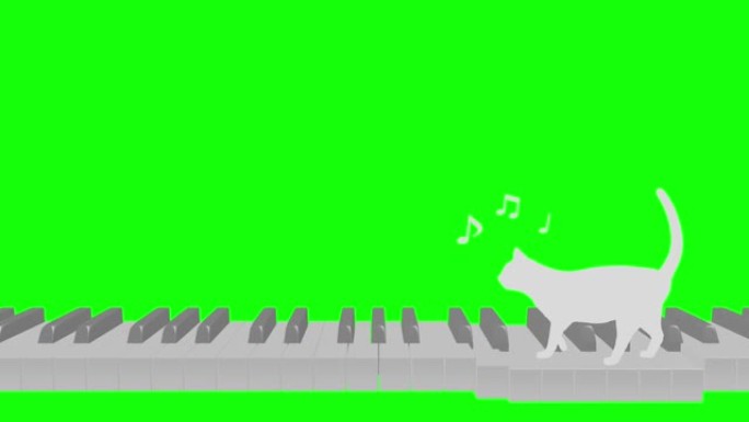 猫剪影钢琴行走节奏骑行节奏120 4拍循环模式A