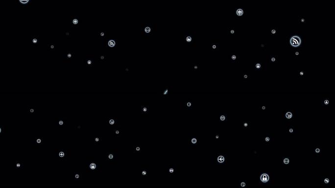 技术图标网络符号数字设备在互联网背景