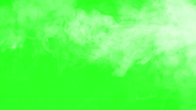 部分白烟向右漂浮烟雾绿幕云雾绿幕
