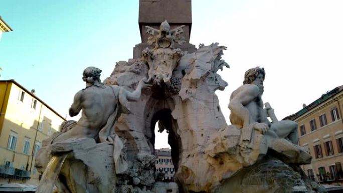 罗马的四河喷泉罗马地标旅游景观人文