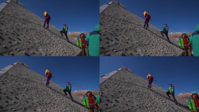 挑战 积极的生活方式 登山 爬珠峰前训练