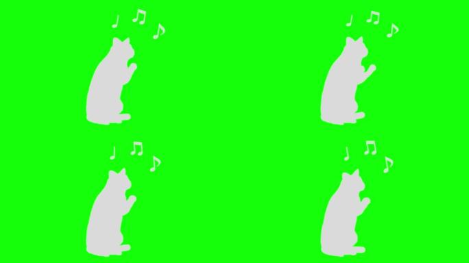 猫剪影节奏骑行节奏120 4拍拍手循环模式B