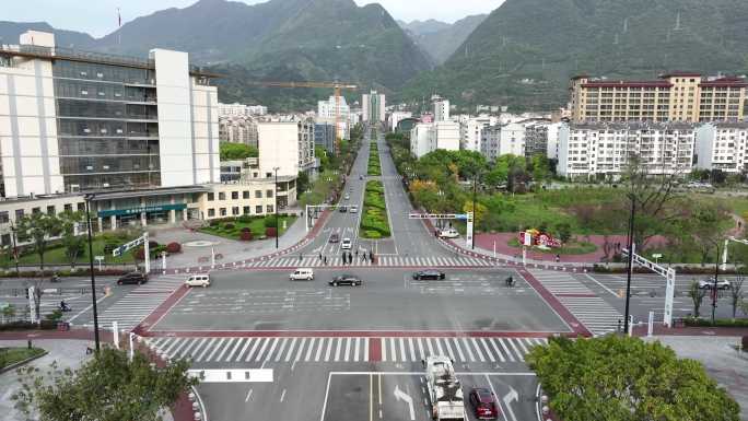 湖北宜昌兴山县昭君广场昭君路一镜到底