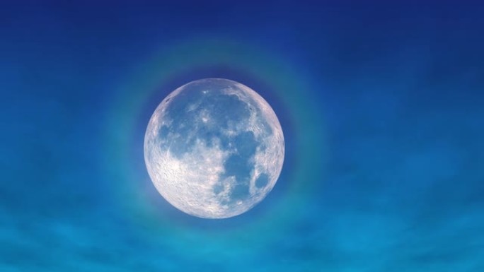 月亮在汹涌的戏剧性天空中升起