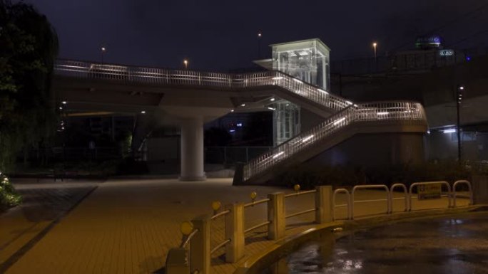 龙馆樱花桥，日本东京夜景