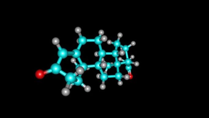 黑色孕激素分子旋转视频