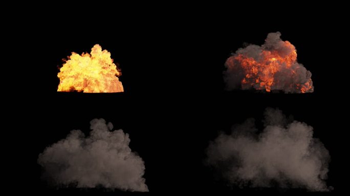 4K中心爆炸素材（带Alpha）