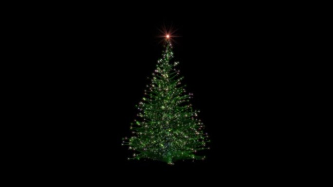 圣诞节日灯树旋转，阿尔法巴布亚新几内亚