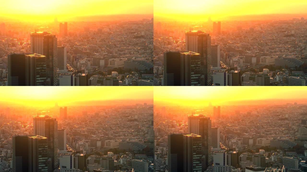 日落时的东京天际线 | 缩小