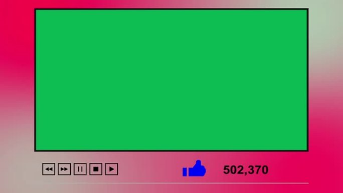 绿色屏幕的视频播放器，喜欢数到一百万