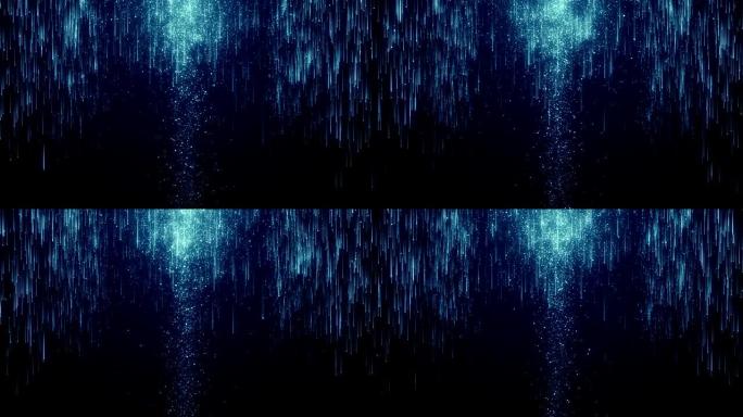 粒子蓝色尘埃抽象光bokeh运动标题电影背景循环