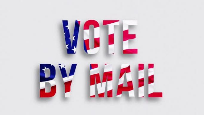 通过邮件循环投票的概念。以蓝色和灰色为背景，通过邮件投票。3d定格动画