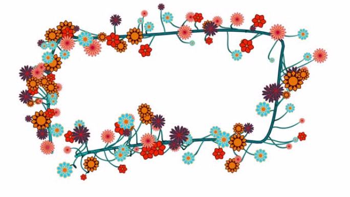 花卉装饰图案动画Nr。18、花卉装饰画框