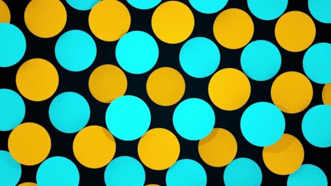 彩色圆圈的抽象构图。计算机生成的3d渲染背景