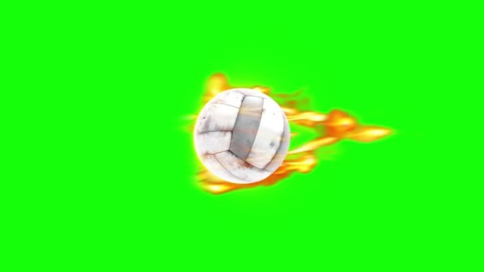 山谷球火绿色背景循环动画