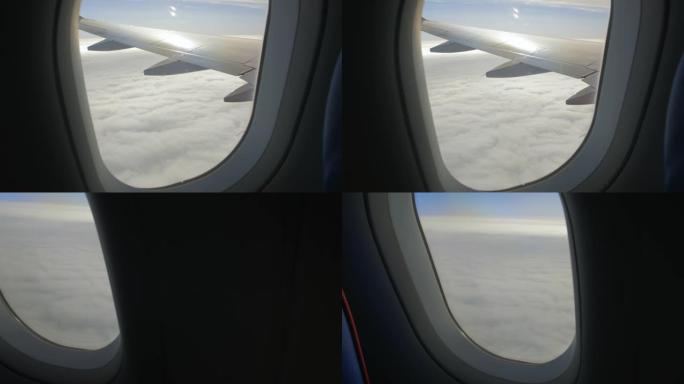飞机飞越空中云层飞机飞越空中云层窗外