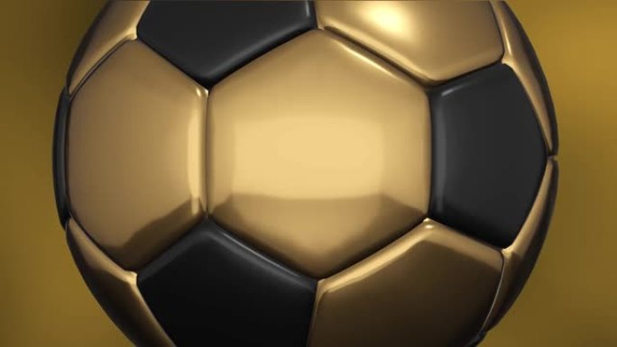 金色渐变背景上的4k足球动画可循环
