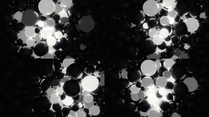 气球抽象动画黑白灯光动态原点气球灯