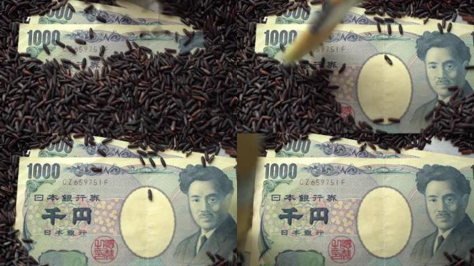 刷糙米封面1,000日元纸币