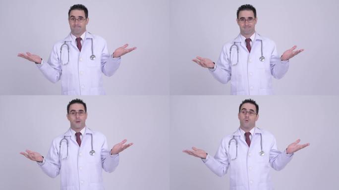 帅哥医生男性医生手势无奈