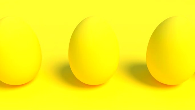 黄色鸡蛋简约封面素材介绍能够循环无缝4k